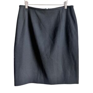 Jones NY Wool Skirt 14 Black 100% Worsted Wool‎ Lined Classic Career capsule